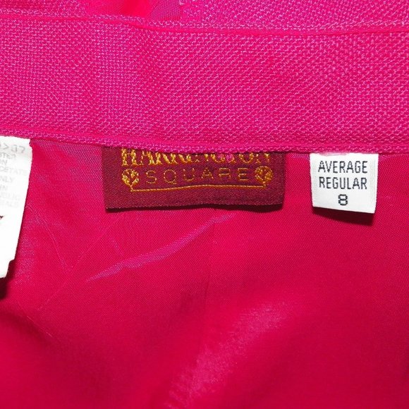 HOST PICK VTG Harrington Square 2 PC Pink Skirt Jacket Suit - Picture 9 of 11